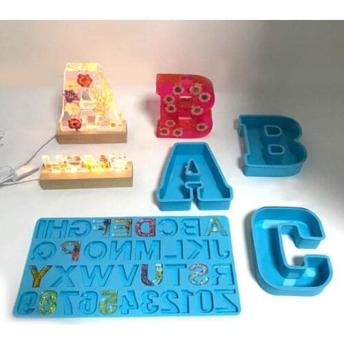 Silicone Alphabet Molds Large Letter Molds Epoxy Resin Molds For DIY Craft Birthday Party Wedding Home Decoration