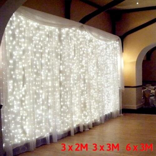 2/3/6M LED Icicle String Lights Curtain Light Garlands Fairy Light Christmas Light Outdoor for Wedding Party Home Decoration