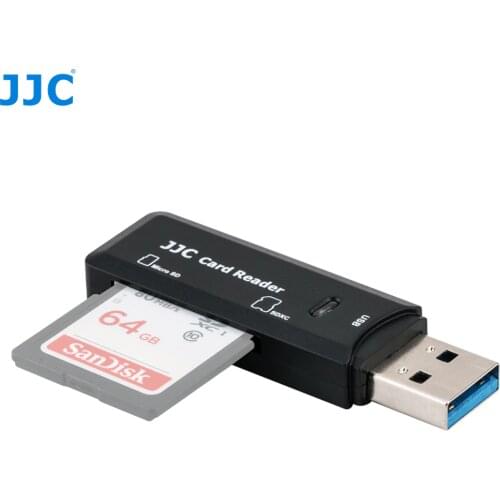 JJC 5Gbps USB 3.0 Camera Memory Card Reader SD/Micro SD/TF/SDHC/SDXC Readers for Win98/ME/2000/XP/WIN7/Mac OS