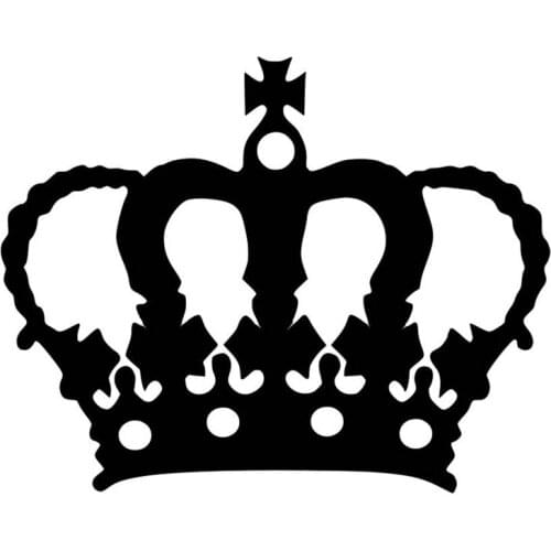 12.7CM*10.1CM Cross Core Personality Crown Vinyl Car Sticker Decal Laptop Suitcase Helmet Skateboard Sticker