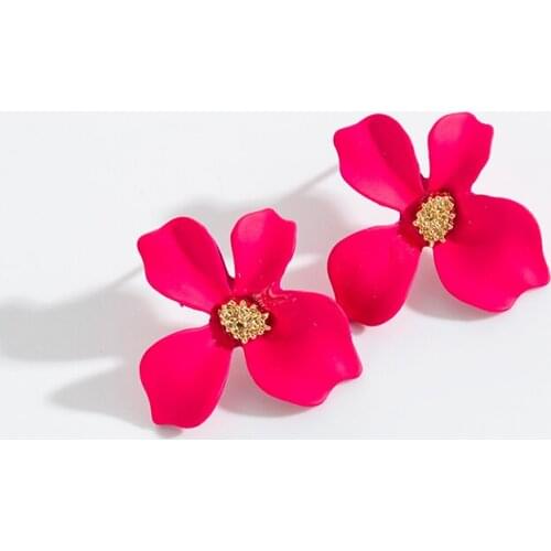 S925 silver needle eternal flower petal spray earrings for Korean Minimalist Women Earrings Jewelry Accessories wholesale