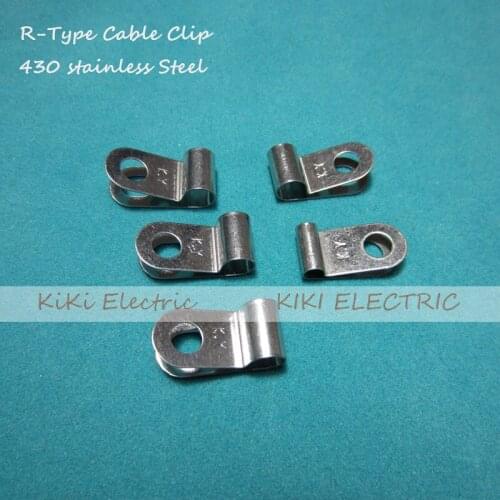 100pcs/lot R type 430 Stainless Steel Cable Clip/Wire Holder 3.0mm Matel Cable Clamp