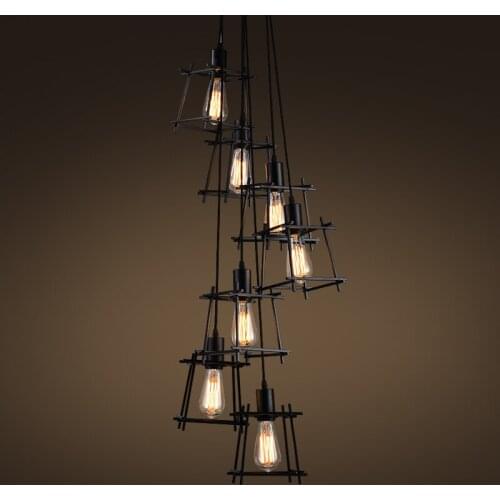 3 / 5 / 8 Head Modern Home Black Metal Decoration Ceiling Lamps Iron Cage Light Dinging Light Bar / Cage Lights Free Shipping