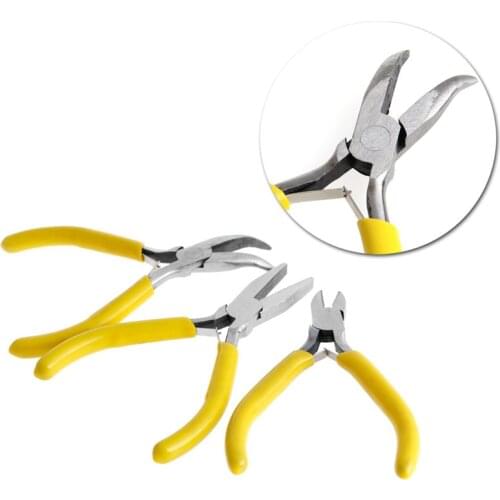 3Pc Mini Jewelery Pliers Practical Jewelry Carbon Steel Handmade Repair Tool Kit 85DA