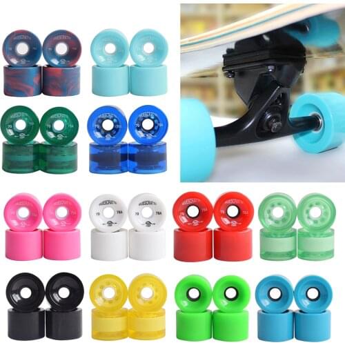 4Pcs/Set Multicolor High Elasticity Skateboard Wheels 78A ABEC-9 High Performance Wheels Longboard Scooter Wheels Accessories
