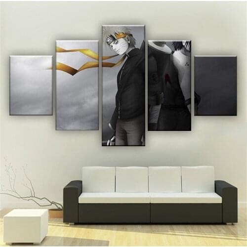 5 Piece Wall Art Canvas Anime Manga Prints Ninja Figure Posters And Pictures Modern Living Room The Wall Decoration Paintings