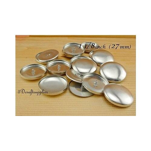 50 sets of cover button 1 1/8 inch (27mm) Size 45 Self cover buttons Wire back