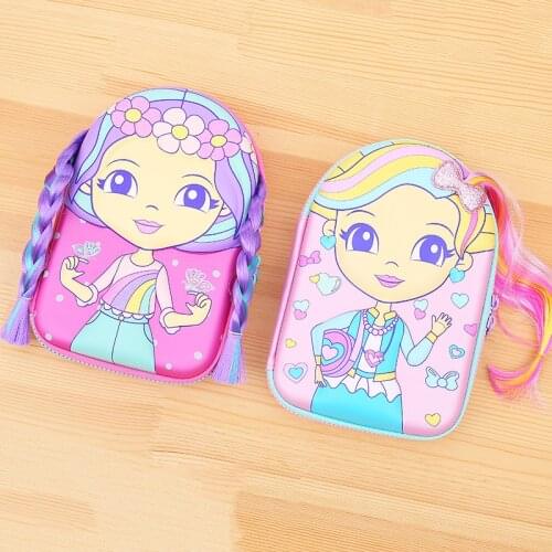 Kawaii School Pencil Case for Girls Penal Unicorn Fish Pencilcase Large Stationery Pen Box Bag Office Organizer Bag Supplies Kit