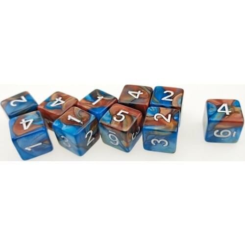 Rollooo Dice 10pc/set D6 Mix color Digital Dice Rpg dice