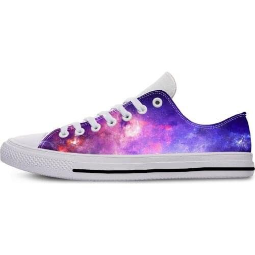 Galaxy Space Universe Stars Starry Sky Planet Casual Cloth Shoes High Top Breathable Lightweight 3D Print Men Women Sneakers