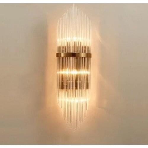 Living room lamps warm crystal minimalist glass wall lamp bedside lamp aisle corridor lamp creative restaurant SJ104