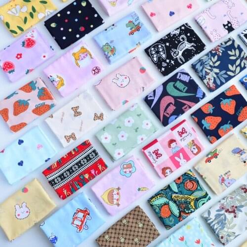 145x50cm Floral Cartoon strawberry Summer Poplin Cotton Fabric DIY Childrens Wear Cloth Make Bedding Quilt Decoration Home