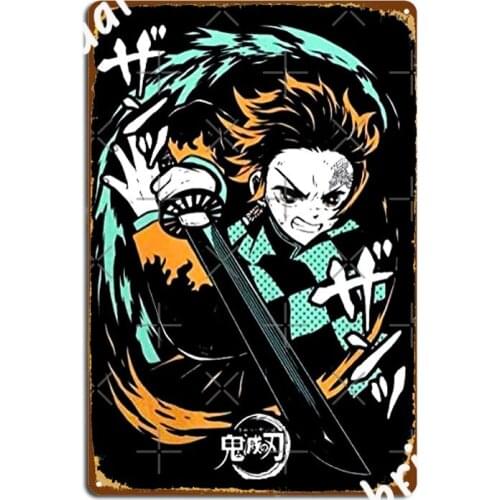 Tanjiro Kamado Metal Sign Printing pub Home Wall Decor Tin sign Posters