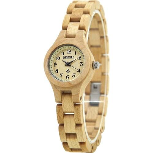 2020 New Bewell Wooden Watches Female Luxury Brand Ladies Watches Womens Quartz Wristwatches Superior Quality Clock ZS-W123A
