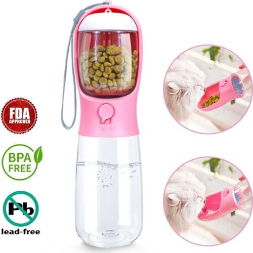 Portable Dog Water Bottle Feeder Leakage-proof Pet Drinking Dispenser Outdoor Travel Cat Water Bowl For Dogs Cats Pets Supplies