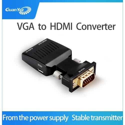 VGA TO HDMI Converter With Audio Full HD adapter With Video Output 1080P HD for PC Laptop TO HDTV ProjectorV box PS3