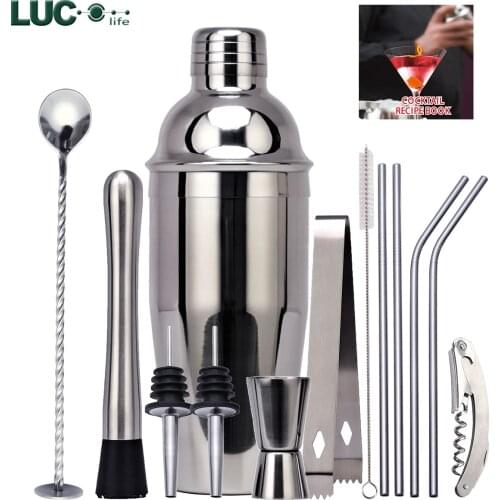 Cocktail Shaker Martini Shakers Professional Bar Set Stainless Steel Drink Shaker Bartender Barware Tools Kit