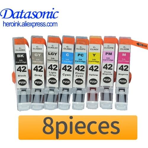 Datasonic 8pcs compatible Ink Cartridge For canon CLI42 CLI 42 CLI-42 For Canon PIXMA Pro-100 100S Printer cartridges Pro-100