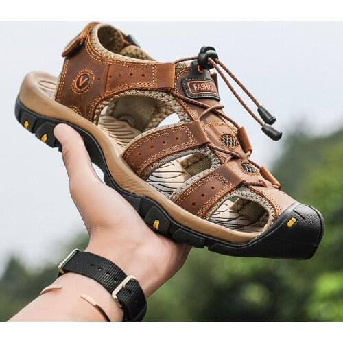 Мужские кожаные сандали XIKUO China At AliExpress