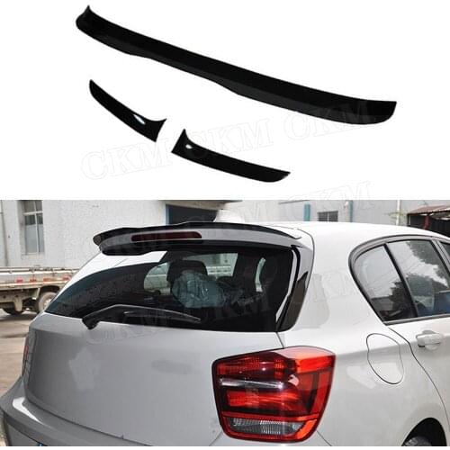 Rear Roof Spoiler Side Wings For BMW 1 Series F20 F21 116i 120i 118i M135i Spoiler 2012-2018 Max Style ABS Black Rear Spoiler