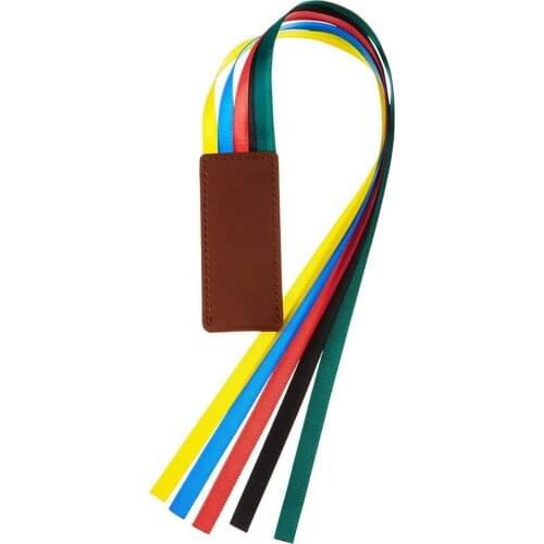 Bookmarks Retro Leather Ribbon Documents Notebook Bookmark Handmade Vintage Book Marker Page Holder Stationery Christmas Gifts