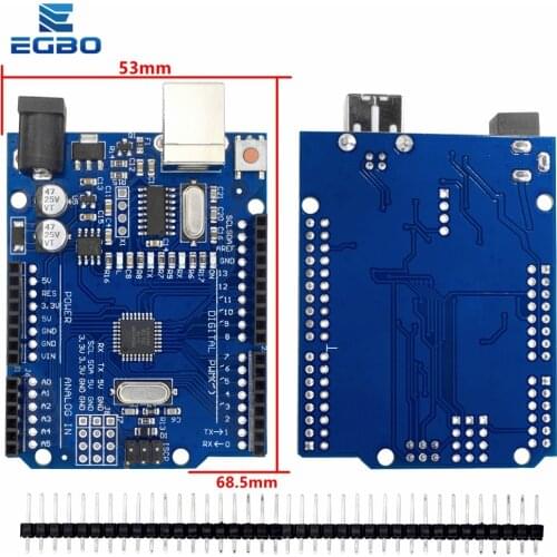 1PCS EGBO high quality One set UNO R3 (CH340G) MEGA328P for Arduino UNO R3 + USB CABLE ATMEGA328P-AU Development board