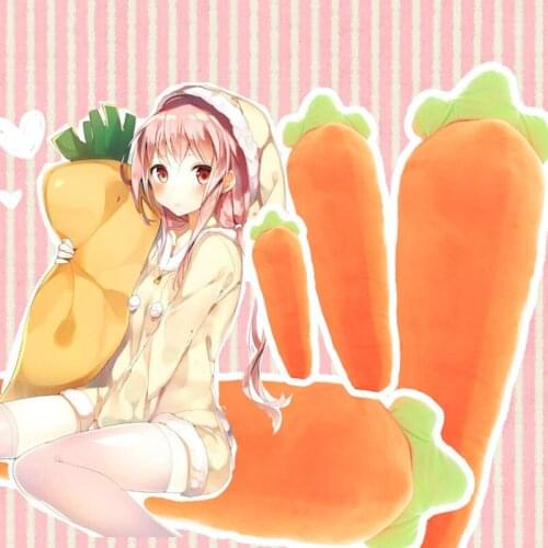 110cm Carrot Plush Pillow Toy INS Popular Soft Stuffed Peluches Carrot Cushion Doll Comfortable Sleeping Plant Toy Gift for Girl
