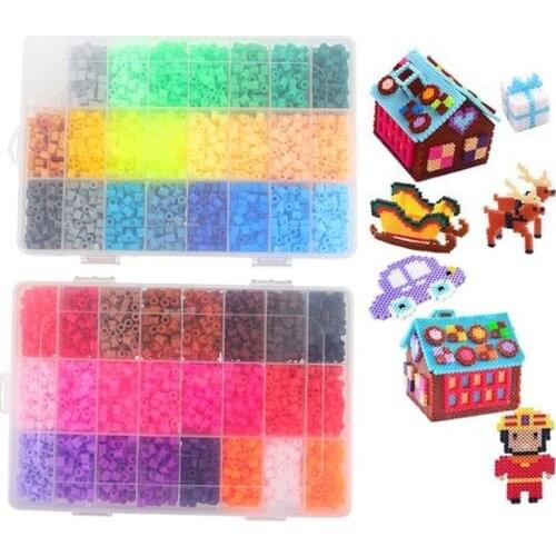 11000Pcs Fuse Beads 5mm set Jigsaw Puzzle Hama Beads Toys Set Fuse Beads Toy Personalized Jigsaw Handmade Gift Children Toy