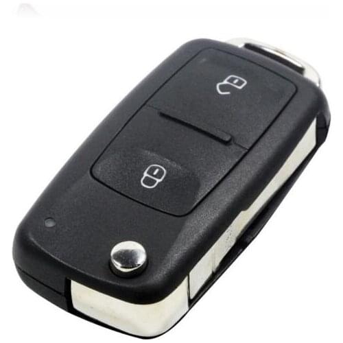 2 Button Flip Fob Remote Folding Key Shell for VW Polo Transporter Golf Uncut Blade Car Key Case NO Chip Keyless Entry Key