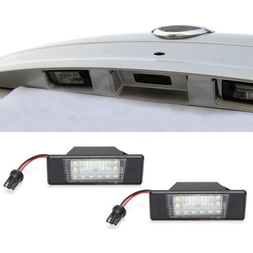 2Pcs For Nissan Armada Pathfinder R51 Qashqai J10 Teana J32 Versa X-trail T31 LED Car License Plate light Auto Tail Number Lamp