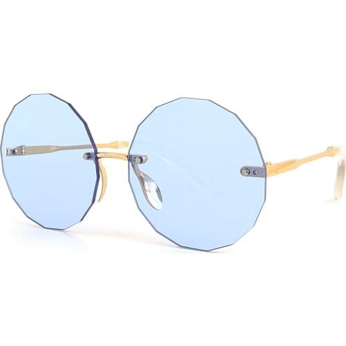 2020 top Brand Luxury Fashion Women 'S Blue Metal Glasses UV400 APSN003706 Aqua di Polo 1987 Sunglasses