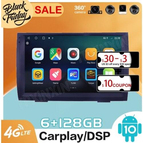 Android 10.0 6G+128GB for Toyota Prius XW20 II 2003 Car GPS Navigation Auto Radio Stereo Multimedia Player Carplay Head Unit