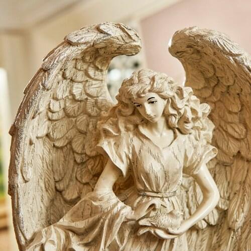 Angel ornaments European creative people to send each couple a wedding gift resin crafts decorations 24CMX13.5CMX51CM