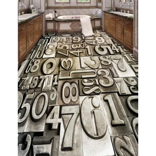 Free shipping 3D Custom creative letters view Wall Sticker starfishs Bathroom Flooring Painting Photo Wallpaper for Walls 3d