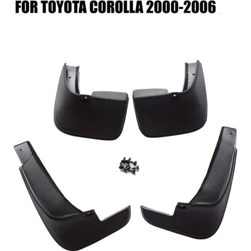For Toyota Corolla 2000-2006 Set Molded Mud Flaps Mudflaps Splash Guards Front Rear Mud Flap Mudguards Fender YC101070