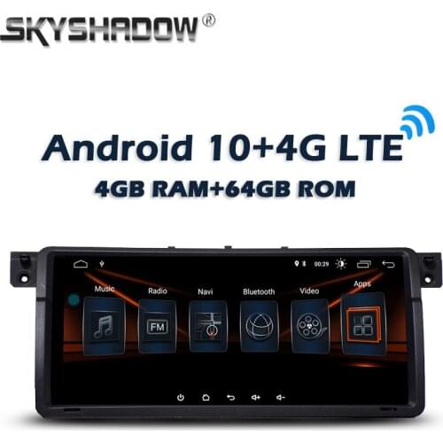 Carplay DSP 8.8inch Android 10.0 4GB + 64GB 4G LTE Car DVD Player GPS WIFI Bluetooth RDS Radio For BMW 3 E46 M3 Rover 75 MG ZT