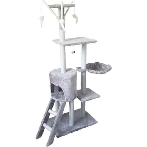 Hot indoor pet wooden scratching tree for cat