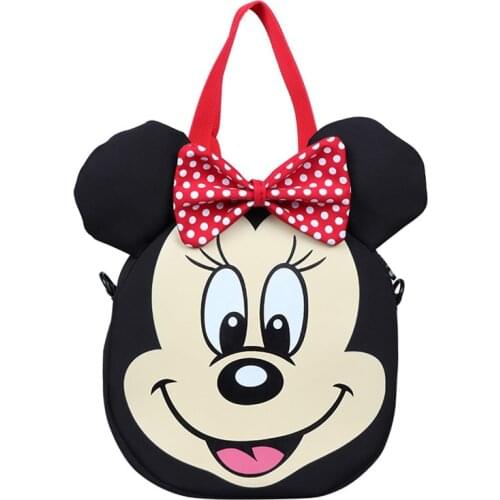 Disney Mickey Mouse Childrens Crossbody Bag Minnie Anime Cute Canvas Small Bag Trendy Boys Girls Shoulder Handbag Kids Gifts