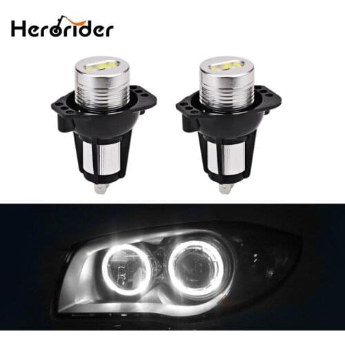 Herorider For BMW E90 White 6000k 2X6W Led Angel Eyes Light Led Angel Eyes Bulb For BMW E90 Sedan/Saloon 03.2005-09.2008