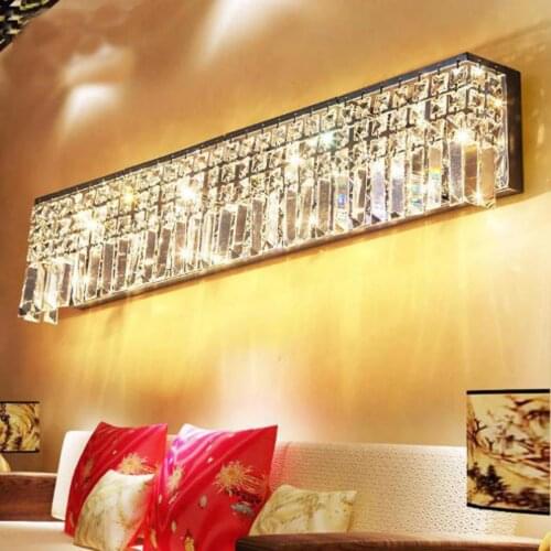 Crystal wall lamp hotel living room background wall crystal lamp dining room bedroom crystal wall light crystal led light Sconce