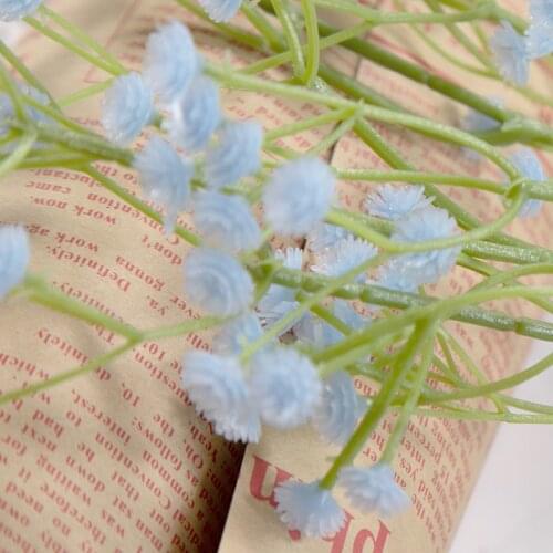 1pc Artificial Babys Breath Flower Gypsophila Fake Silicone plant for Wedding Flowers Home Hotel Party Decoration 5 Colors