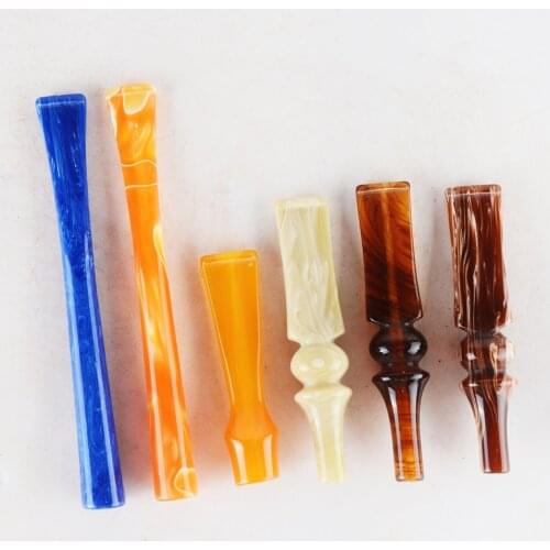 Italy Acrylic mouthpiece for Tobacco briar pipe smoking pipes colour PMMA Acrylic Stems Black without filter Fancy