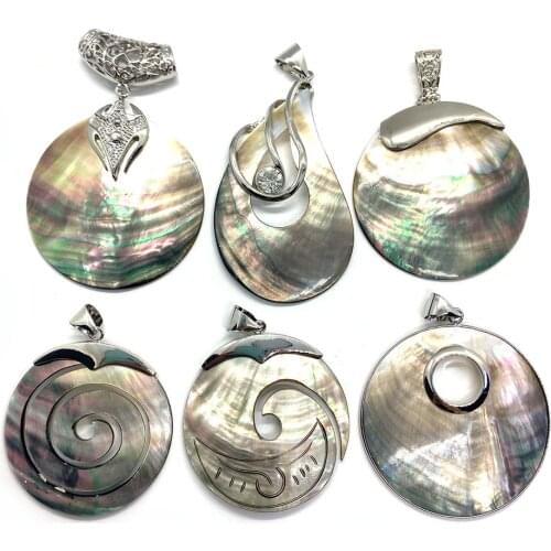 Exquisite Natural Shell Pendant Round High-end Specification 79x83mm, Can Be Used As DIY Necklace Bracelet Jewelry Fashion