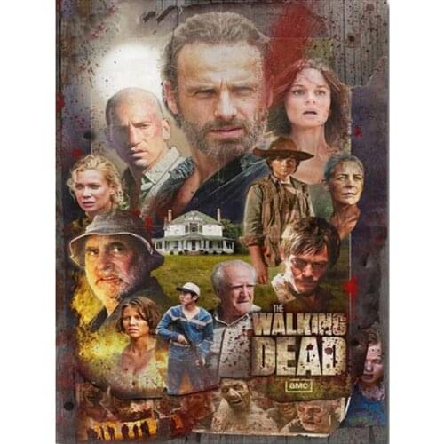 The Walking Dead New 5D Diamond Painting Movie Poster Diamond Embroidery Full Square Moasic Wall Picture Home Decoration