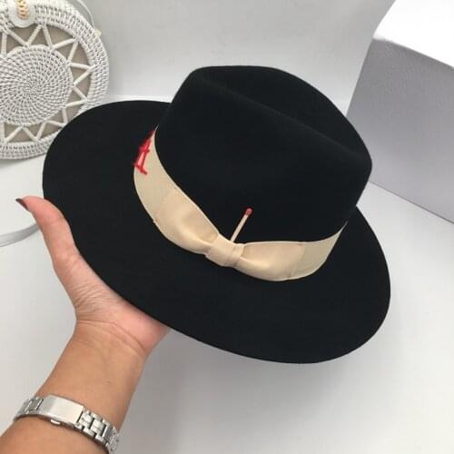Jazz cap retro wide-brim gentleman matches cap fashion in Europe and the panama match stick hats fedoras for men and women