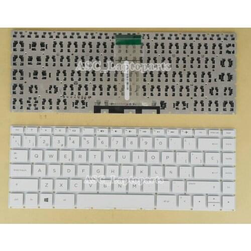 New Latin Spanish Teclado Keyboard For HP 14-bs021la 14-bs022la 14-bs023la 14-bs024la 14-bs025la 14-bs026la White, No Frame