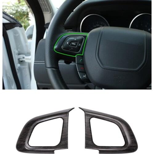 Oak Wood ABS Car Interior Car Window Lift Switch Button Frame Cover Trim For Land Rover Range Rover Evoque 2012-2018 Accessories