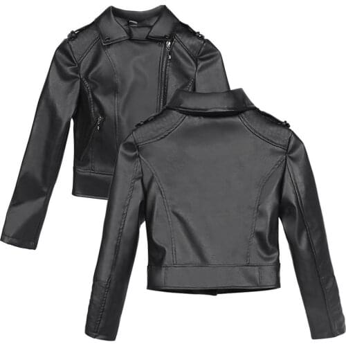 Pure color leather jacket European and American trend Harajuku plus size motorcycle style