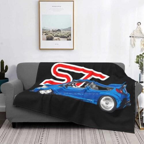 Ford Fiesta St - Blue Creative Design Light Thin Soft Flannel Blanket Hot Hatch Hatchback Chevrolet Street Racing Ss Camaro
