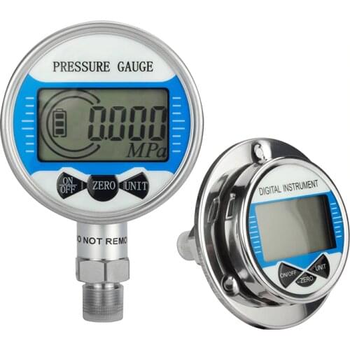 5 Digits High Precision Digital Pressure Gauge psi/Kpa/Bar/kg 100mm Diameter 0-60Mpa Vacuum Battery-Powered Pressure Manometer